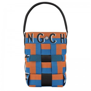 Blue / Orange Longchamp Re-play Xs Women Bucket Bag | US-186CXHUQZ