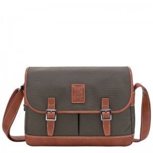 Brown Longchamp Boxford L Men Crossbody Bag | US-278DUFLHV