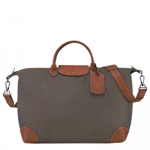 Brown Longchamp Boxford L Women Travel Bag | US-018LZYWVS
