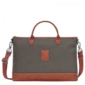 Brown Longchamp Boxford S Men Briefcase | US-471IWDPKS