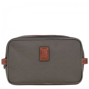 Brown Longchamp Boxford Women Toiletry Bags | US-320OLSQIR