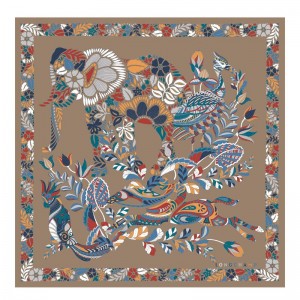 Brown Longchamp Forêt 50 Women Scarf | US-439MDRKPO