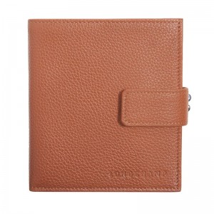 Brown Longchamp Le Foulonné Compact Women Wallet | US-215XOFHWB