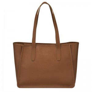 Brown Longchamp Le Foulonné L Women Tote Bag | US-563YEGUDO