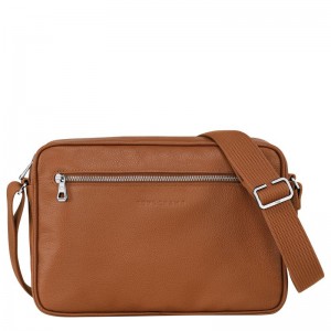 Brown Longchamp Le Foulonné M Camera Men Crossbody Bag | US-842RVMOLH
