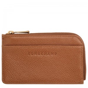 Brown Longchamp Le Foulonné Men Card Holder | US-278KSCFYQ