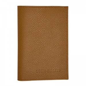 Brown Longchamp Le Foulonné Men Passport Holder | US-198JEROQW