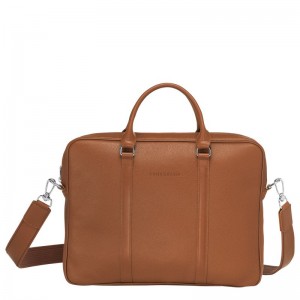 Brown Longchamp Le Foulonné Xs Men Briefcase | US-201BGFRHN