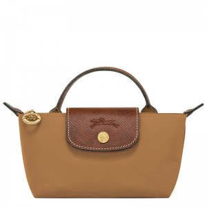 Brown Longchamp Le Pliage Original With Handle Women Pouch | US-316SFZLAB