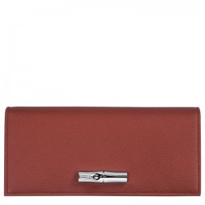 Brown Longchamp Le Roseau Flap Women Wallet | US-803ETMRYG