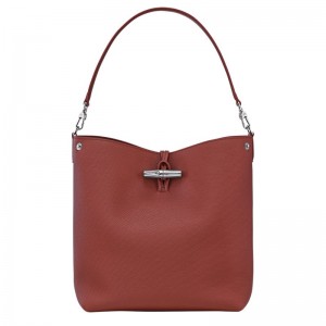 Brown Longchamp Le Roseau M Women Shoulder Bag | US-526UYHPKC