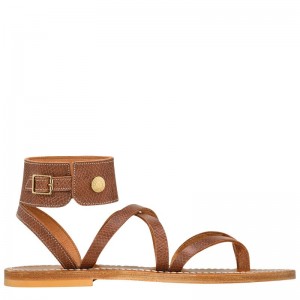 Brown Longchamp X K.Jacques Women Sandals | US-638OWMHGT