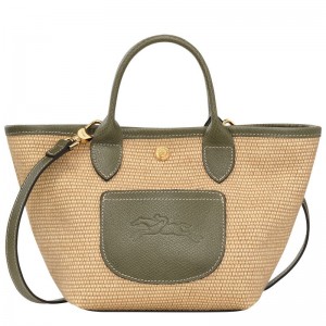 Brown / Olive Longchamp Le Pliage Collection Xs Basket Women Tote Bag | US-596WKCBGE