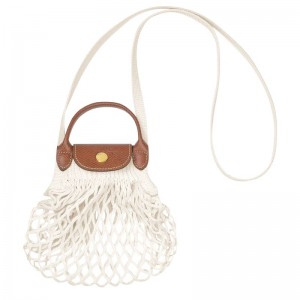 Cream Longchamp Le Pliage Filet Xs Women Mesh Bag | US-923NPDEZB