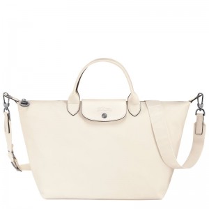 Cream Longchamp Le Pliage Xtra L Men Handbag | US-193MLEYSD