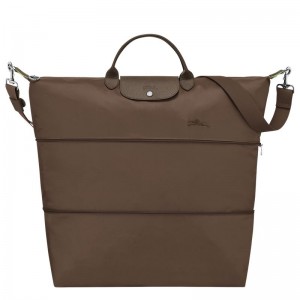 Dark Brown Longchamp Le Pliage Green Expandable Women Travel Bag | US-473AWRKQN