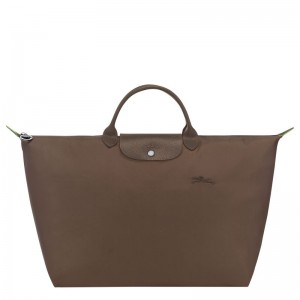 Dark Brown Longchamp Le Pliage Green L Men Travel Bag | US-736GJLAVC