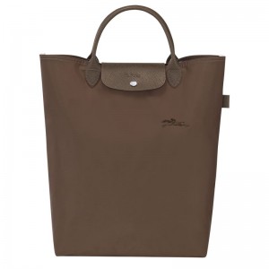 Dark Brown Longchamp Le Pliage Green M Men Tote Bag | US-247NUFABT