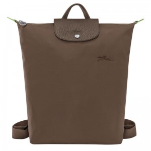 Dark Brown Longchamp Le Pliage Green M Men Backpack | US-097KWEOQX