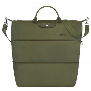 Dark Green Longchamp Le Pliage Green Expandable Men Travel Bag | US-923KUTLCH
