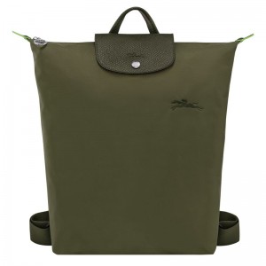 Dark Green Longchamp Le Pliage Green M Women Backpack | US-849DREHZS