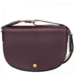 Dark Purple Longchamp Épure M Women Crossbody Bag | US-973KNMYHR