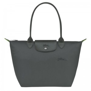 Deep Grey Longchamp Le Pliage Green M Women Tote Bag | US-894DMORCF