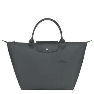 Deep Grey Longchamp Le Pliage Green M Women Handbag | US-206RMGAIC
