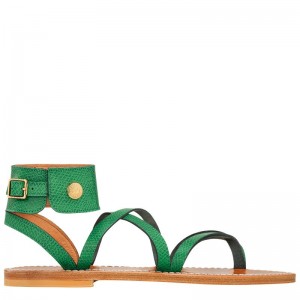 Green Longchamp X K.Jacques Women Sandals | US-654AJVHET
