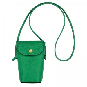 Green Longchamp Épure With Leather Lace Women Phone Case | US-349NPMIWG