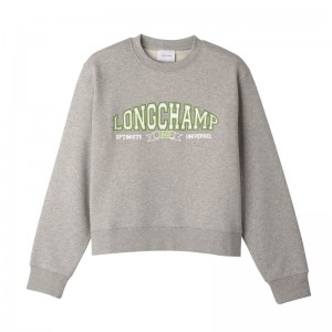 Grey Longchamp Jersey Women Sweatshirt | US-658IDXVNT
