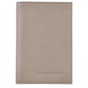 Grey Longchamp Le Foulonné Women Passport Holder | US-354NGLYTR
