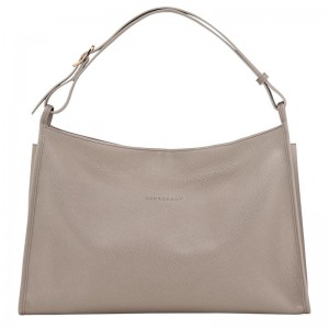 Grey Longchamp Le Foulonné Xl Women Shoulder Bag | US-537LTXBNZ