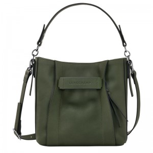 Khaki Longchamp 3D S Women Crossbody Bag | US-940UDBLRX