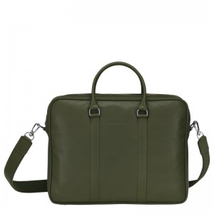 Khaki Longchamp Le Foulonné M Men Briefcase | US-835WBCIHL