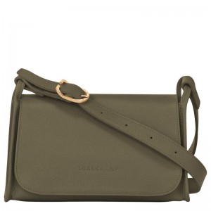 Khaki Longchamp Le Foulonné M Women Crossbody Bag | US-308RXPBTD