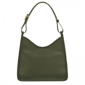 Khaki Longchamp Le Foulonné M Women Hobo Bag | US-314YGMFXK
