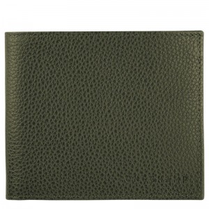 Khaki Longchamp Le Foulonné Men Wallet | US-017MRTIXJ