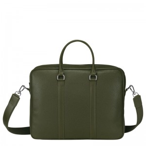 Khaki Longchamp Le Foulonné S Men Briefcase | US-890LTRWAC