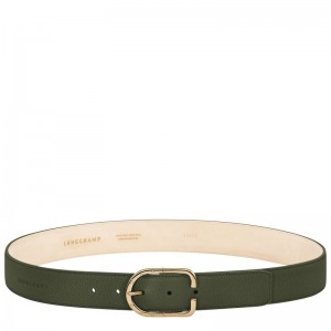 Khaki Longchamp Le Foulonné Women Belt | US-759FVWPZN