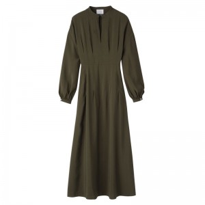 Khaki Longchamp Long Women Dress | US-679ZYSUTL