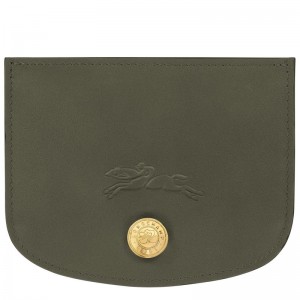 Khaki Longchamp Épure Women Card Holder | US-503ODVFSJ