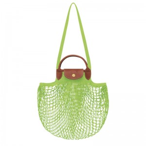 Light Green Longchamp Le Pliage Filet L Women Mesh Bag | US-639CQGOVW