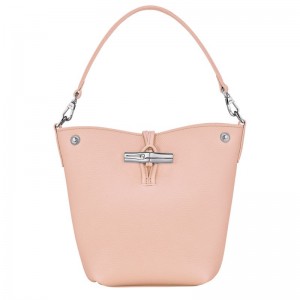 Light Rose Longchamp Le Roseau Xs Women Bucket Bag | US-912ATUFOK