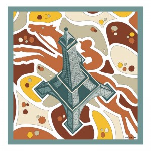 Multicolor Longchamp Equestrian Tower 70 Women Scarf | US-597DYIERX