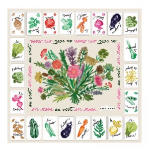 Multicolor Longchamp Pink And Green 50 Women Scarf | US-876GANROQ