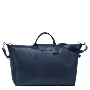 Navy Longchamp Le Foulonné L Men Travel Bag | US-867WJEKPQ