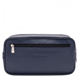 Navy Longchamp Le Foulonné Men Toiletry Bags | US-637ZVPYHO