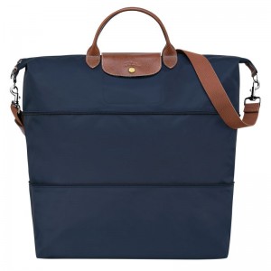 Navy Longchamp Le Pliage Original Expandable Men Travel Bag | US-469CBNGMR