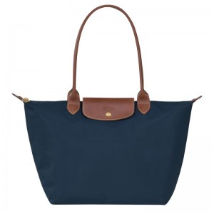 Navy Longchamp Le Pliage Original L Women Tote Bag | US-408SVDPQW